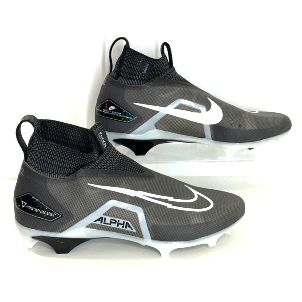 Nike Alpha Menace Elite 3 Football Cleats Black White CT6648-010 Men's Size 13W